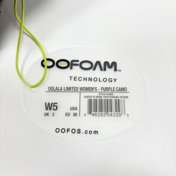 NEW Oofos Oolala Flip Flops Thong Sandals Womens 5 Limited Edition Purple Camo - Picture 6 of 6